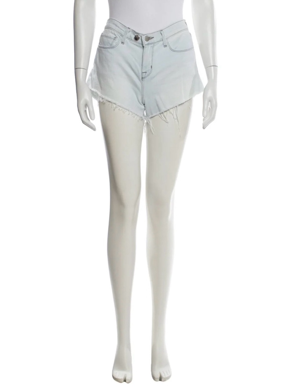 L'AGENCE Light Wash Denim Cutoff Shorts